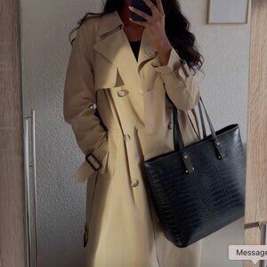 ZARA ZW SS25 WATER REPELLENT TRENCH ZW TAUPE BROWN 3811/257/704 XS NEW W DEFECT